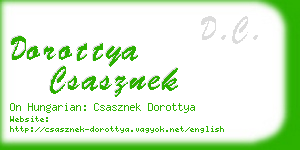 dorottya csasznek business card